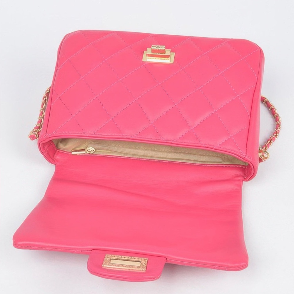 Quilted Faux Leather Flap Bag - Picture 4 of 6